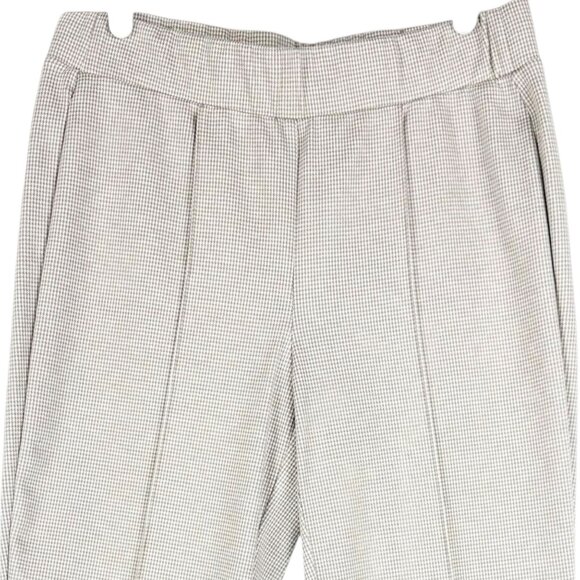 Croft & Barrow Womens Pull-on Stretch Houndstooth Pintuck Beige Ankle Pants Sz S - Picture 3 of 10